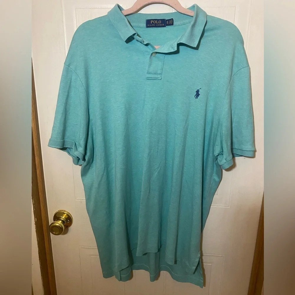 Ralph Lauren Men's Teal Polo Shirt